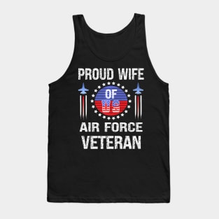 Proud Wife Of Us Air Force Veteran Womens Veterans Day Tank Top